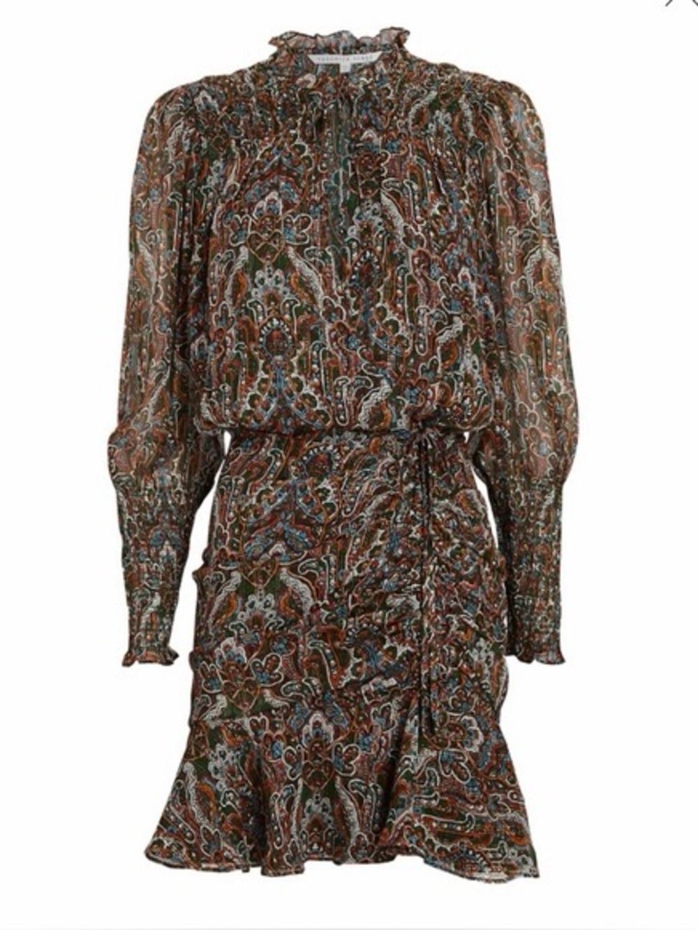 Veronica Beard Armeria Lurex Paisley Mini Dress - Picture 16 of 16